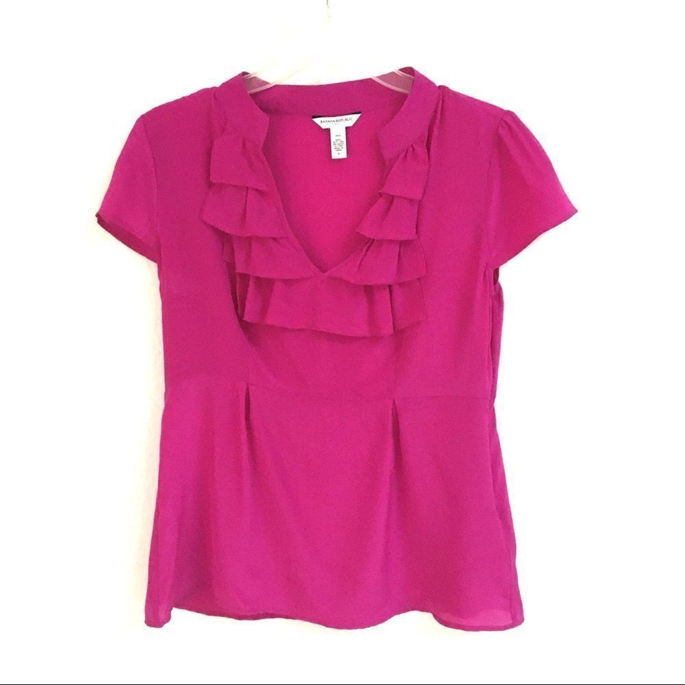 Banana republic 100% silk sleeveless blouse 6